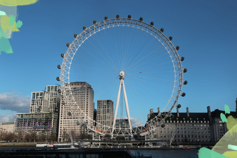 noria de Londres, conocida como London Eye