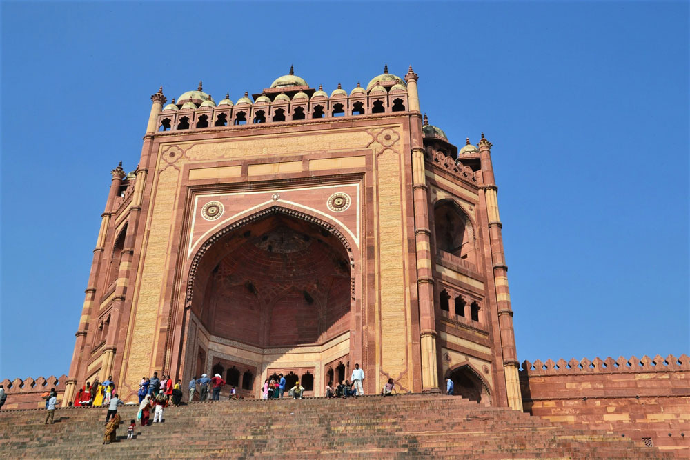 puerta de entrada a la mezquita de Fatehpur Sikri