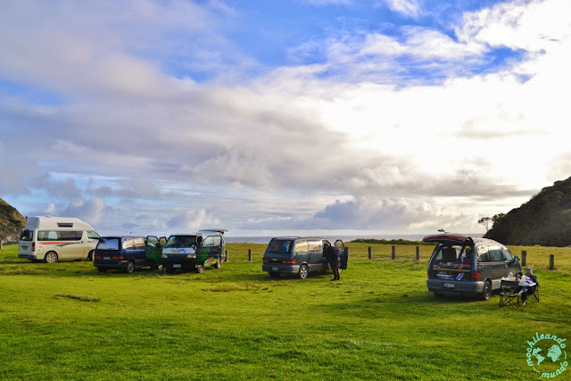 campamento furgonetas en Nueva Zelanda 