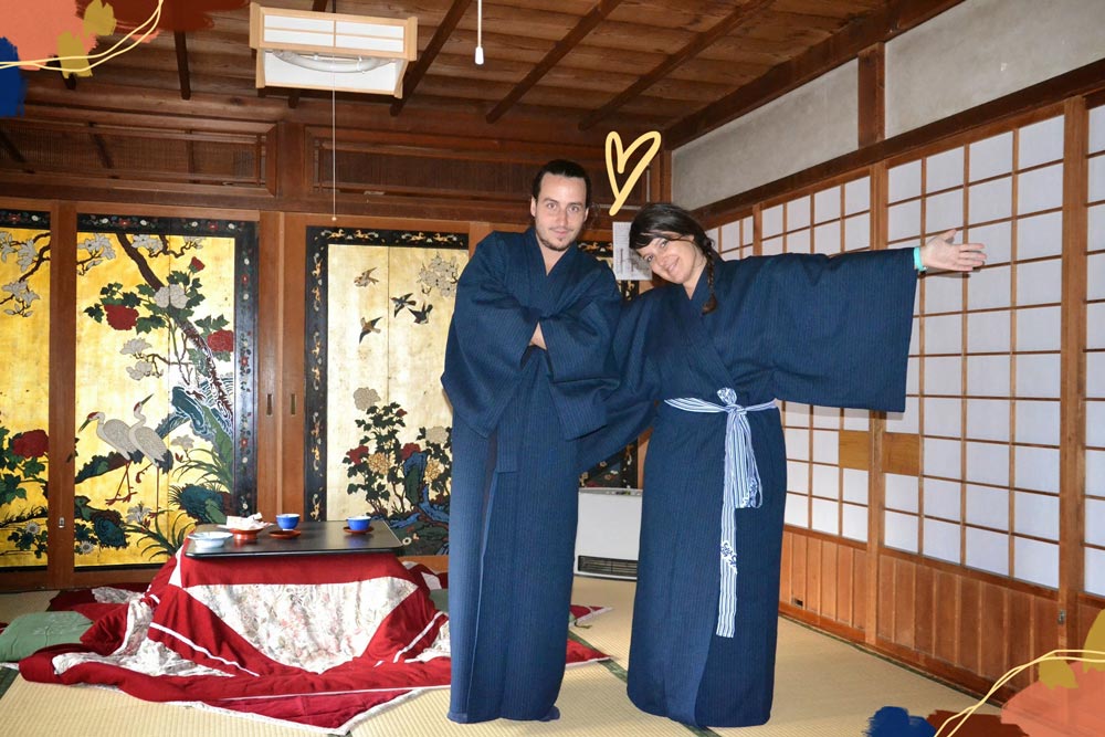 rober y lety en el shukubo de Koyasan