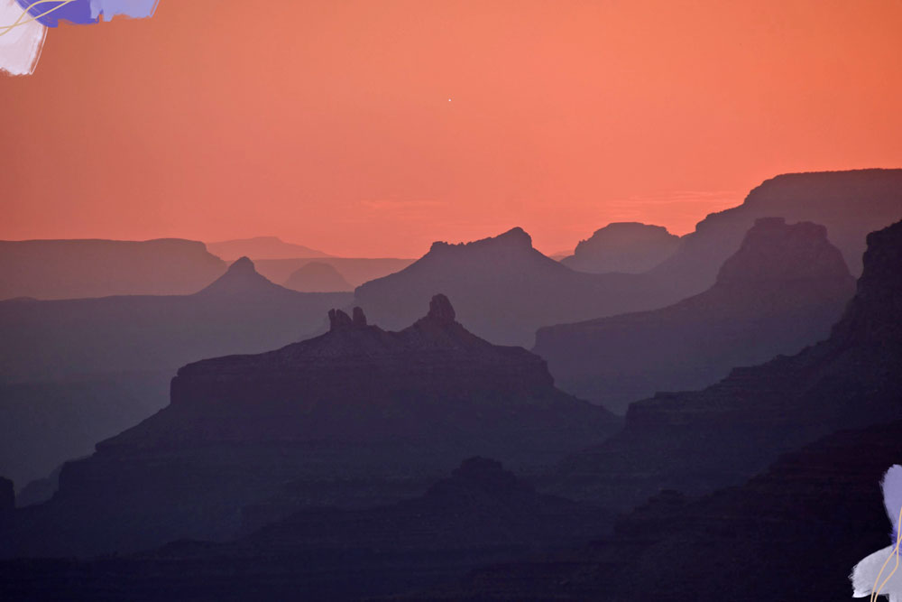 atardecer en gran cañón