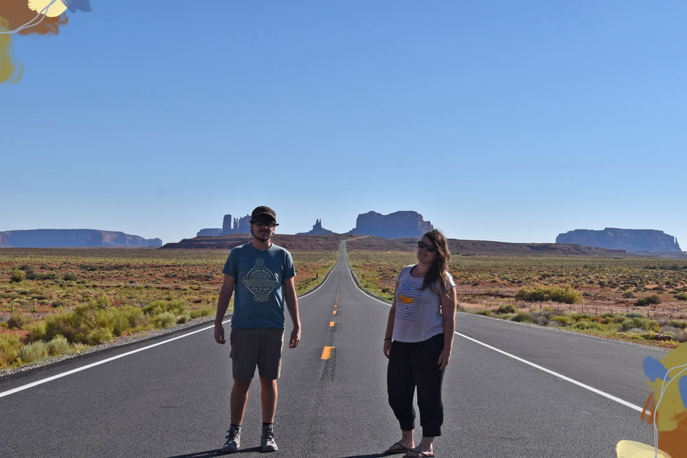 carretera de Forrest Gump en Monument Valley