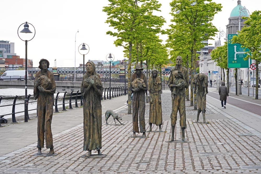 famine memorial en Dublín