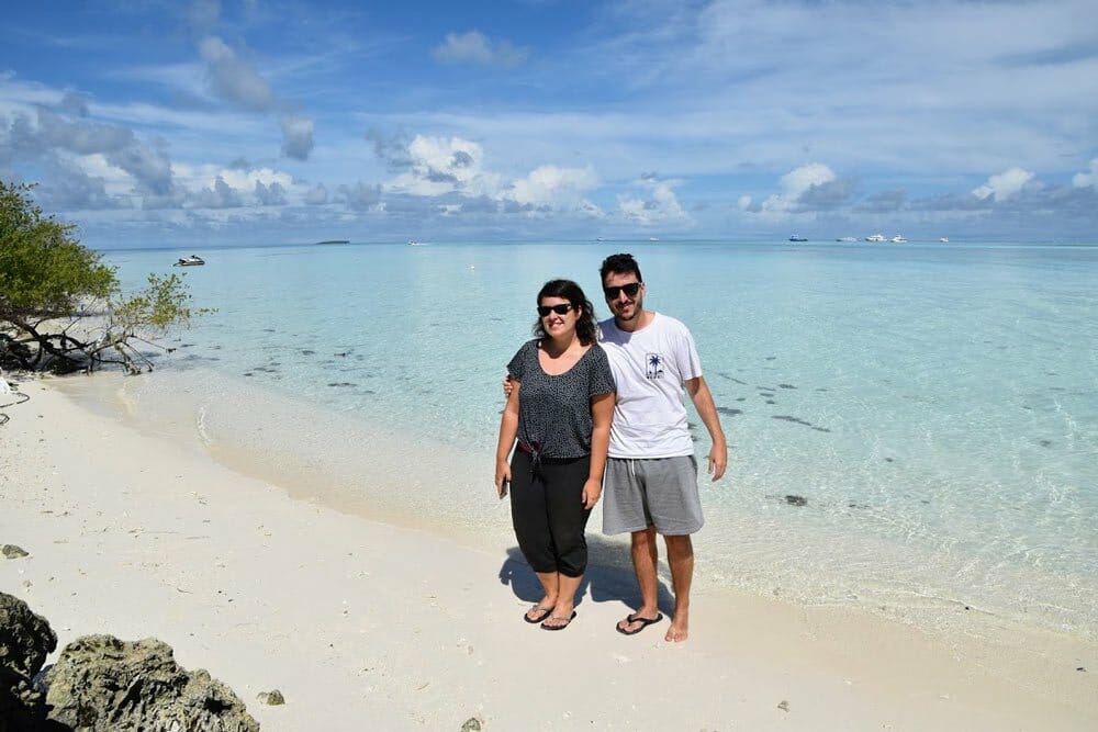 playa de Dhiffushi Maldivas