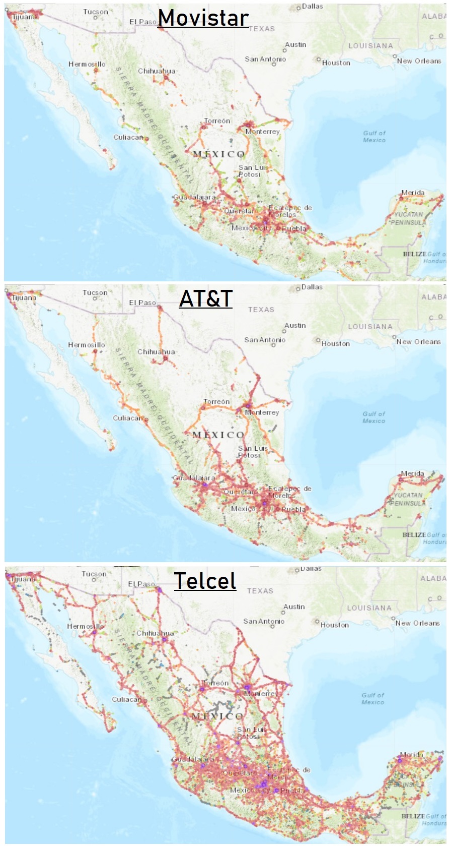 mapa cobertura México