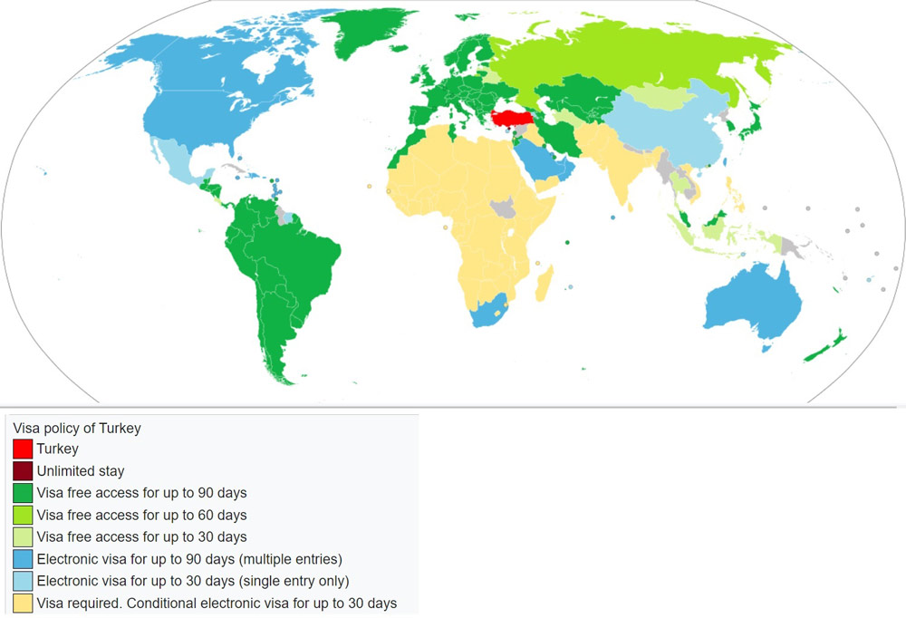 visado para viajar a Turquía