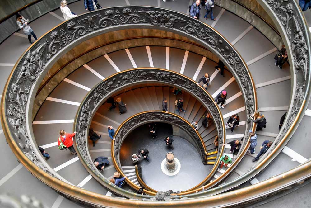 escalera espiral Museos Vaticanos