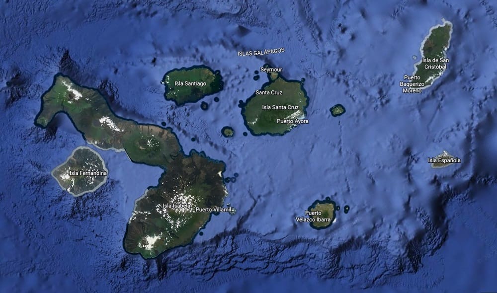 mapa Galápagos