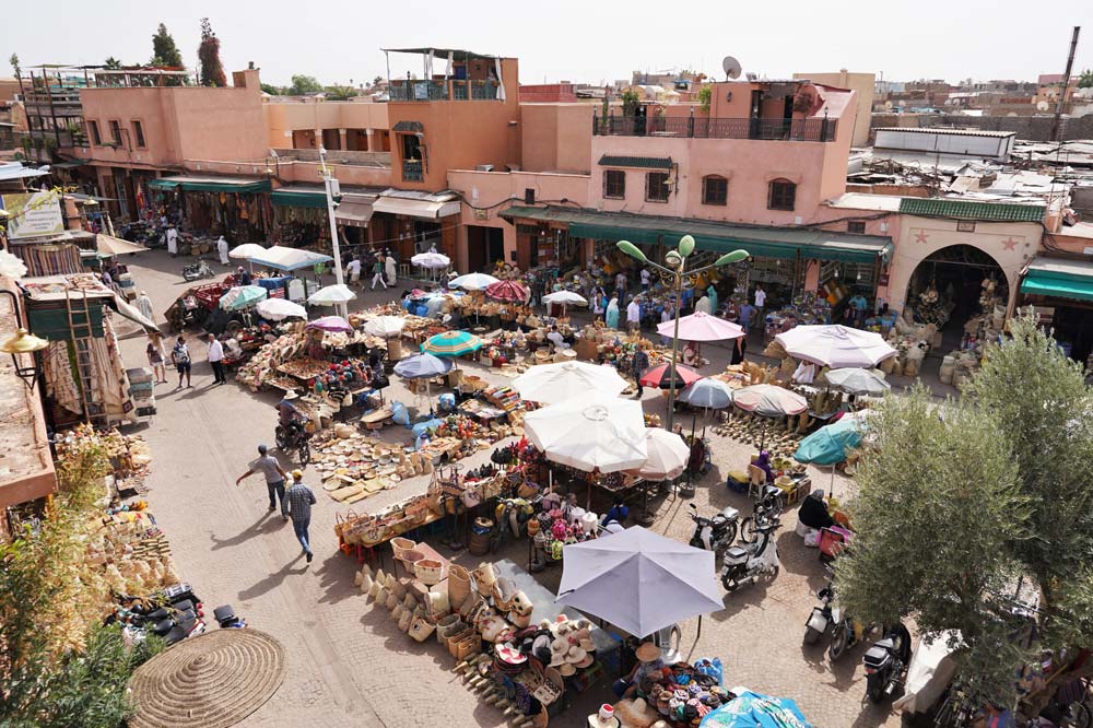 plaza de las especias en Marrakech