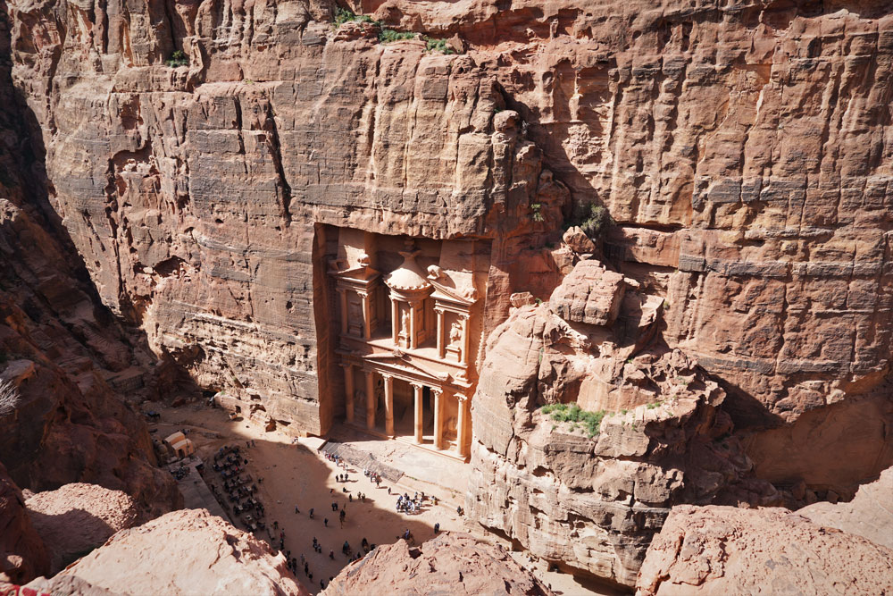 Vistas del Tesoro de Petra desde el Mirador