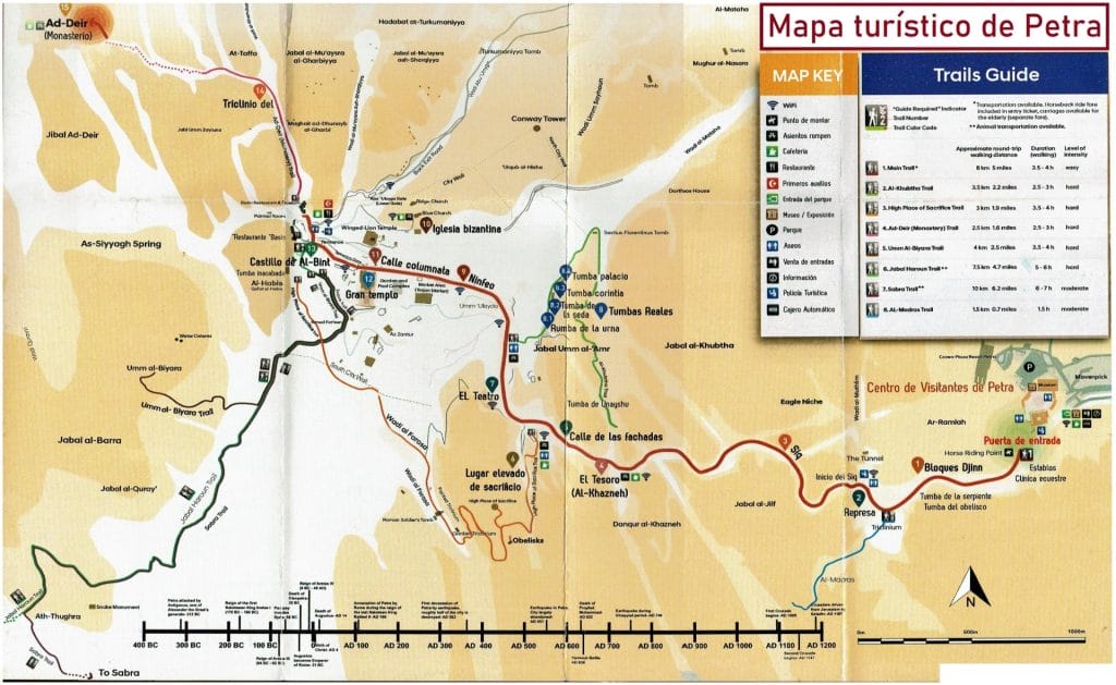 mapa de Petra