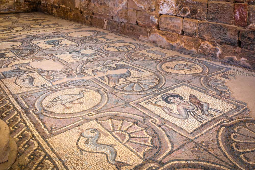 mosaico iglesia Bizantina Jordania