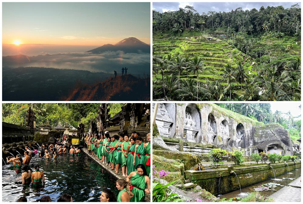 bali volcán Batur arrozales templos