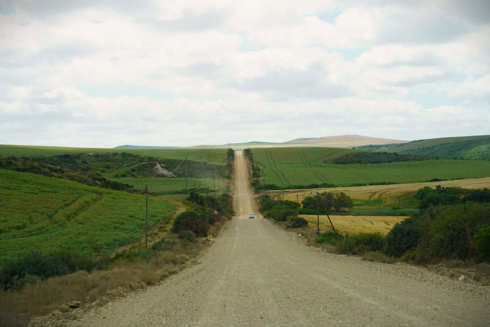 carretera de tierra en De Hoop Sudáfrica