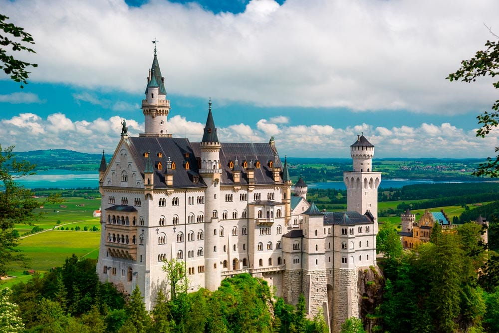 foto aérea del Castillo de Neuschwanstein