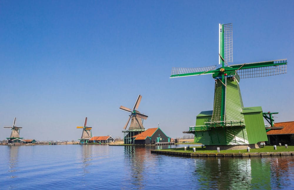 molinos en Zaanse Schans en Holanda