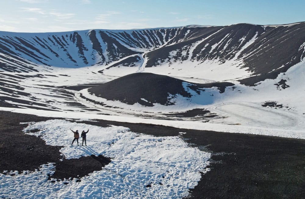 Cráter de Hverfjall en el norte de Islandia