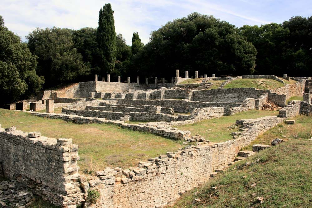 ruinas en las islas Brijuni en Croacia