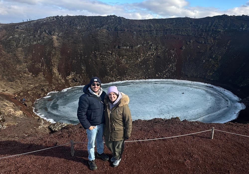 kerid crater en el circulo dorado