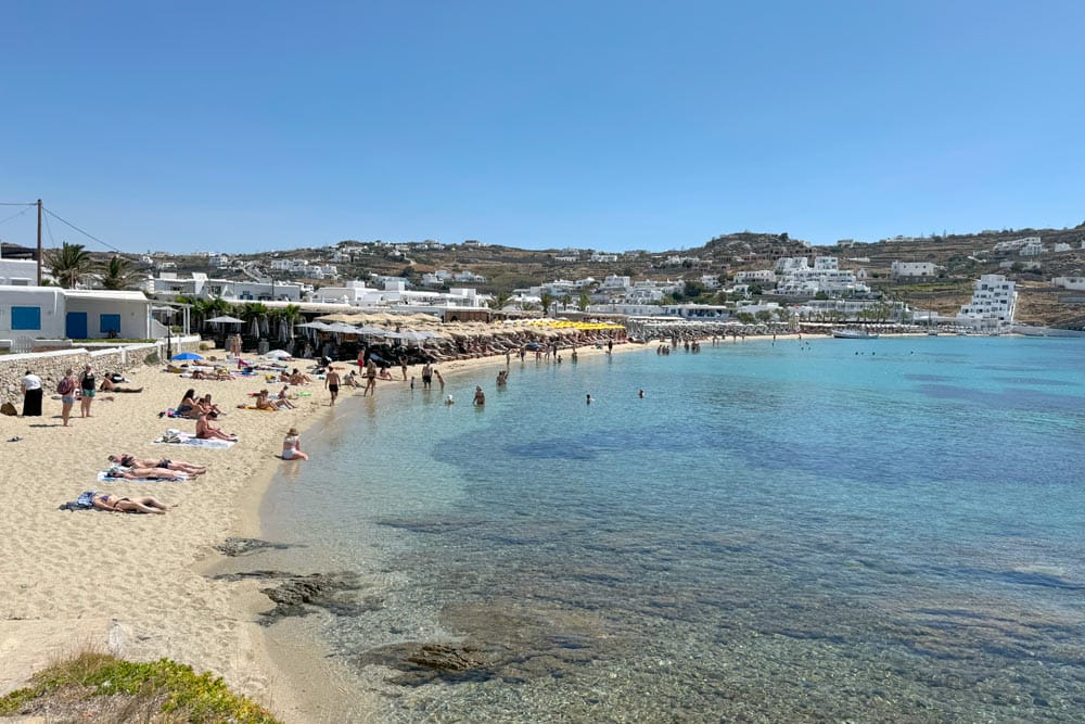 playa Ornos en Mykonos