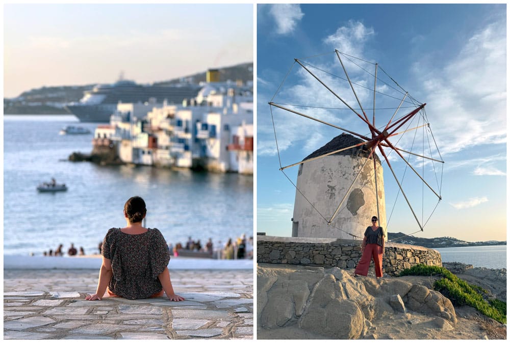 que ver en Mykonos Chora al atardecer