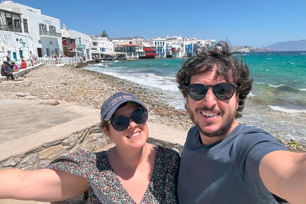 viaje de mochileros a Mykonos