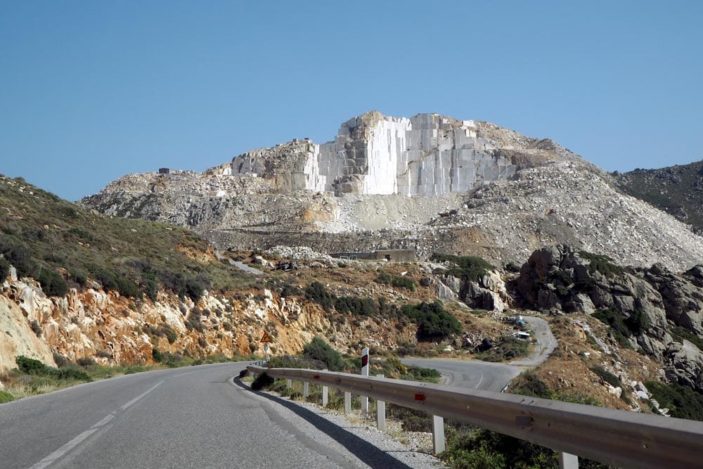 cantera de mármol en Naxos