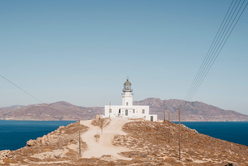 Faro de Armenistis en Mykonos