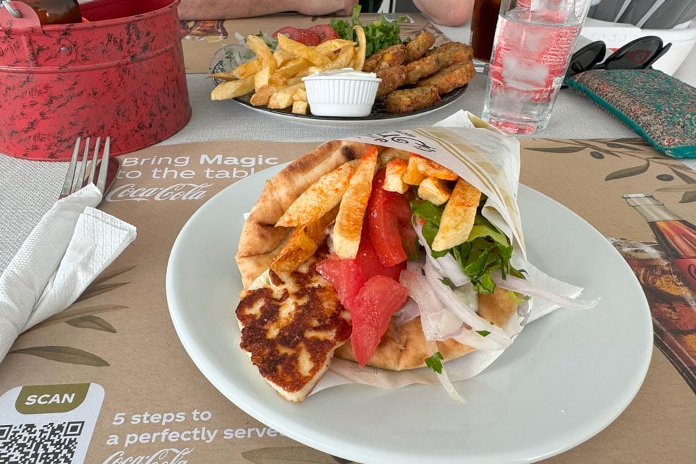 gyros del Spyros grill house En Naxis