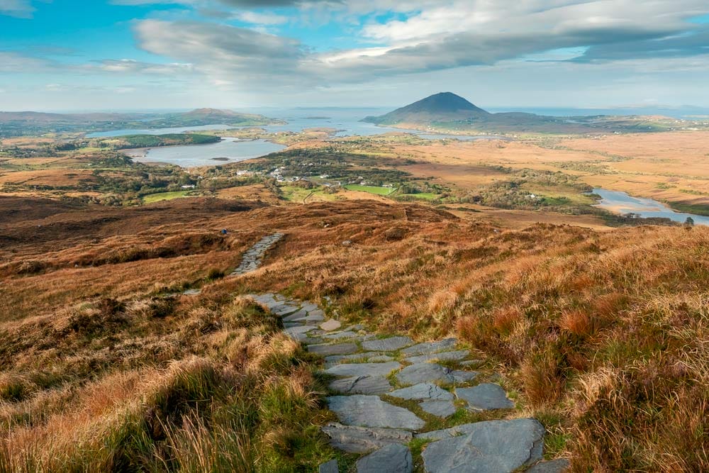 que hacer en Connemara National Park sendero a la Diamond Hill