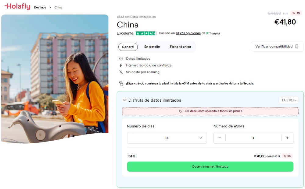 mejor tarjeta eSIM China