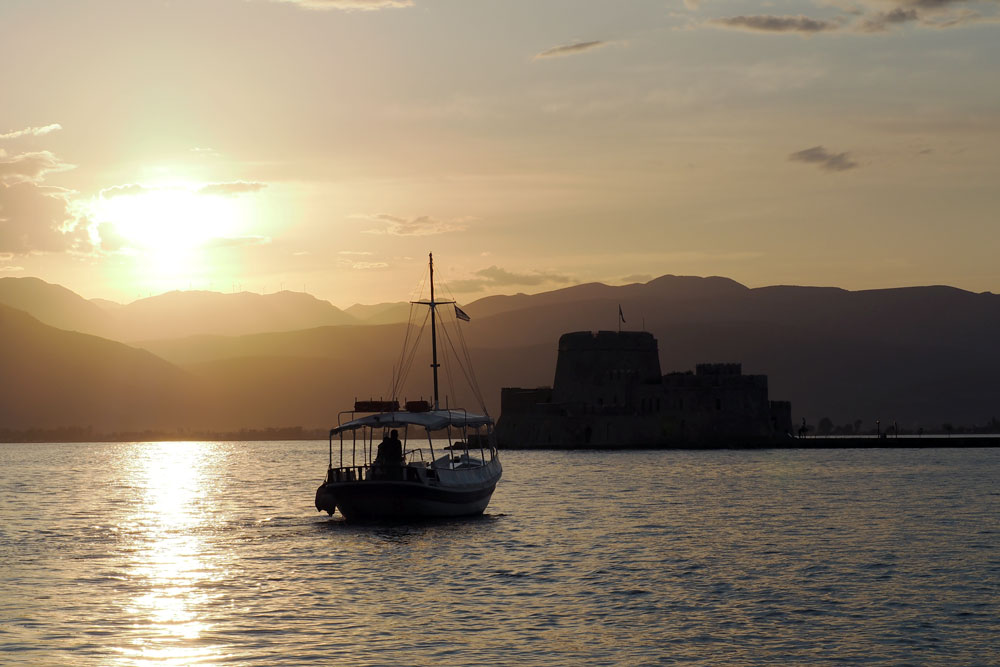 atardecer en Nauplia Grecia