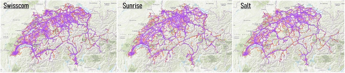 mapas de cobertura de internet en Suiza