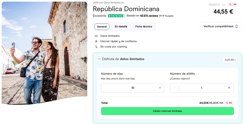 mejor eSIM República Dominicana