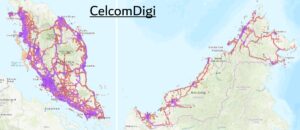 mapa cobertura CelcomDigi en Malasia